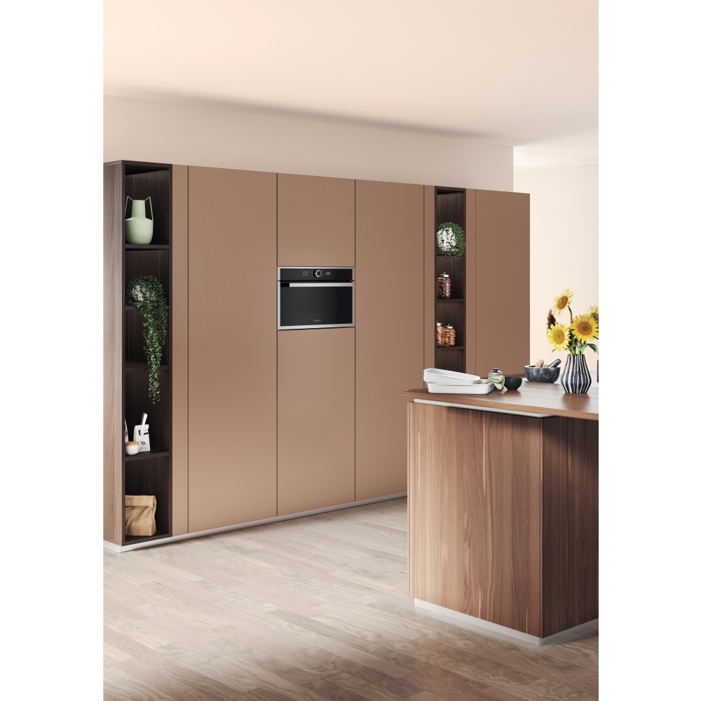 Hotpoint HMD44MXUK Built-In Microwave with Grill, Stainless Steel