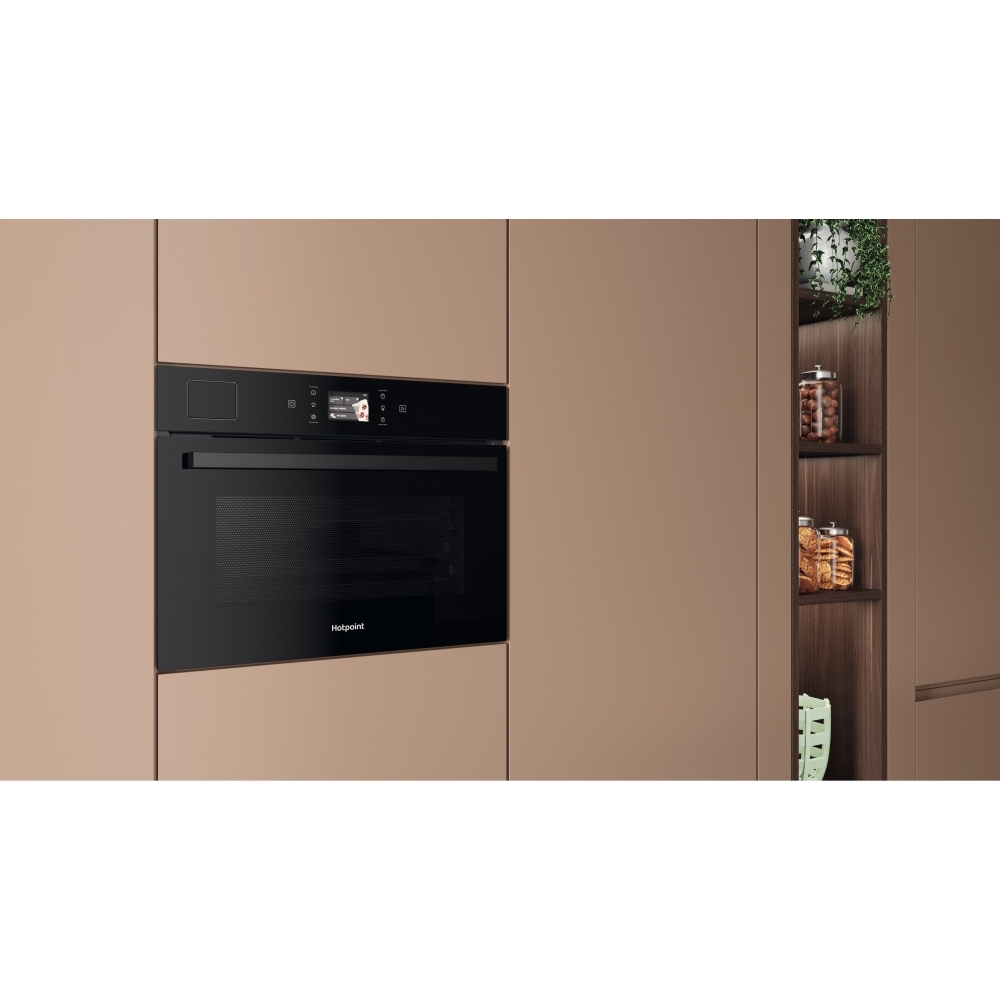 Hotpoint HCS9A9PHTSBA Compact Oven, Black, A+ Rated