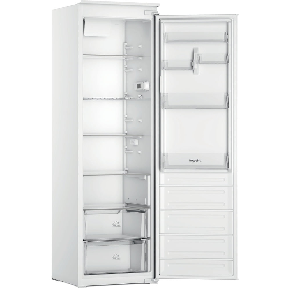 Hotpoint HTSD18A011A1 Built-In Larder Fridge, Sliding Hinge, Stainless Steel, E Rated