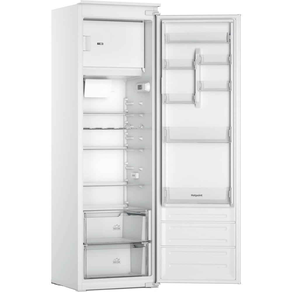 Hotpoint HTSD184011A1 Built-In Fridge with Ice Box, Sliding Hinge, Stainless Steel, E Rated