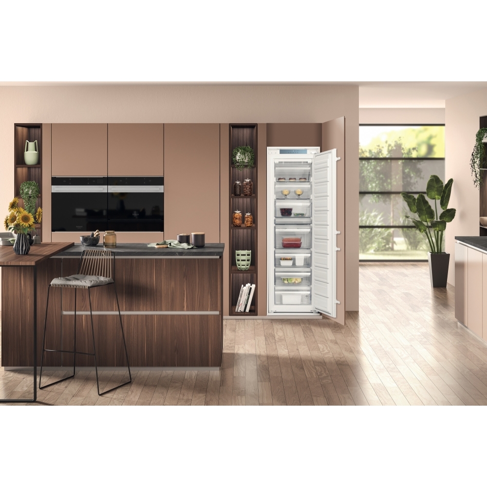 Hotpoint HTSD18F013H1 No Frost Built-In Freezer, Sliding Hinge, E Rated