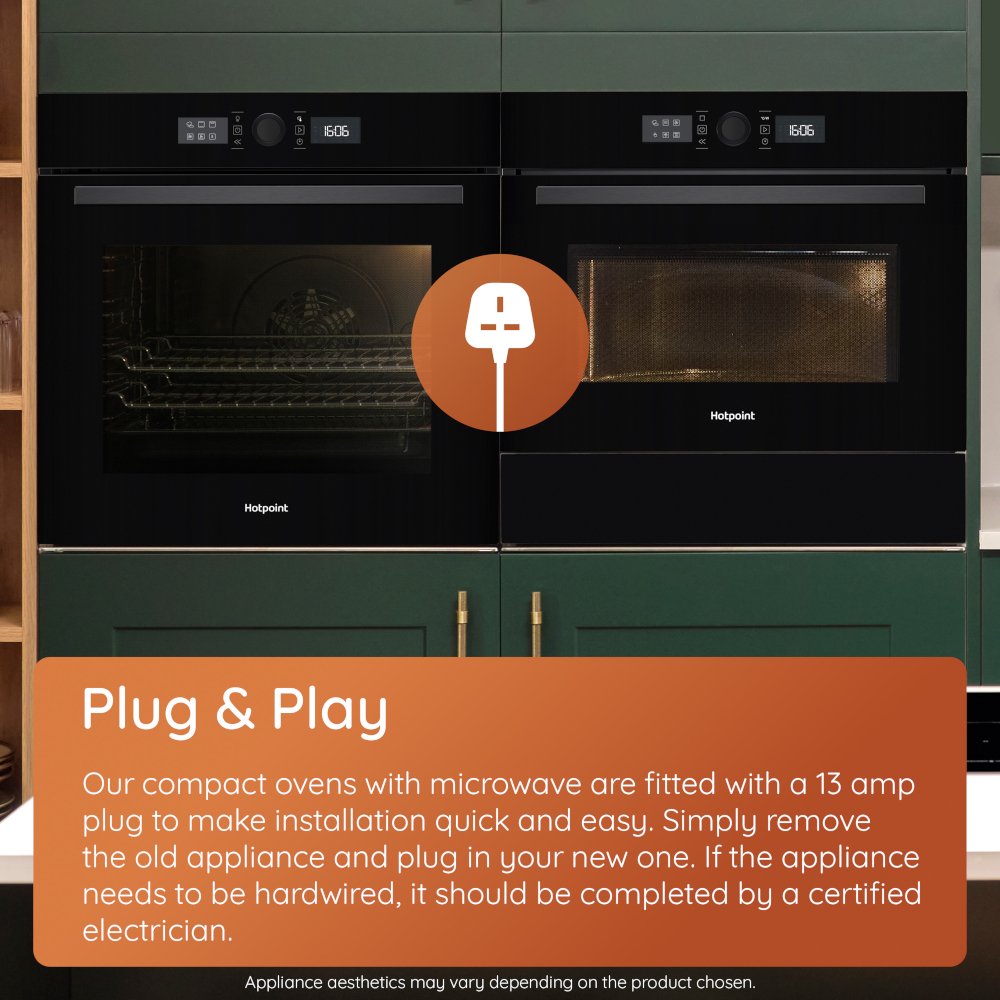 Hotpoint HCT9A9PHTSBUK Compact Oven, Black