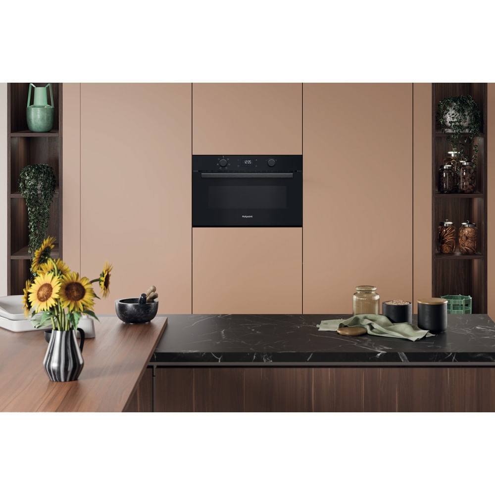 Hotpoint HPD 254CR BUK Built-In Microwave with Grill, Black