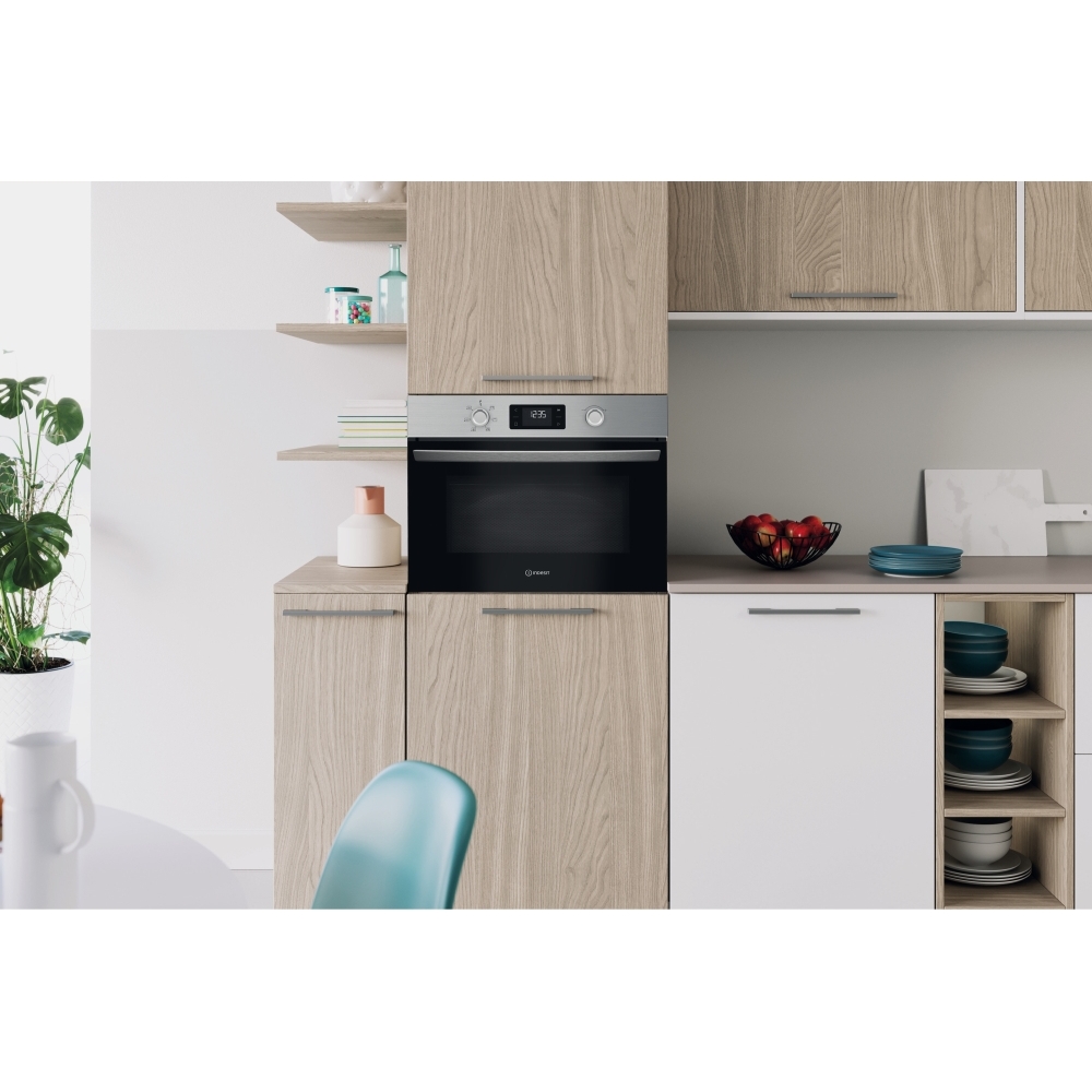 Indesit IP 252R XUK Built-In Microwave with Grill, Stainless Steel