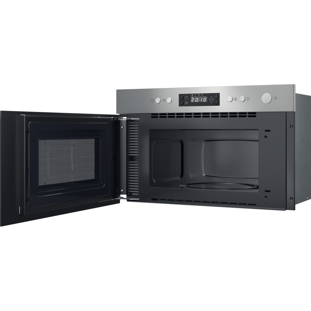 Indesit IM K12 XUK Built-In Microwave with Grill, Stainless Steel