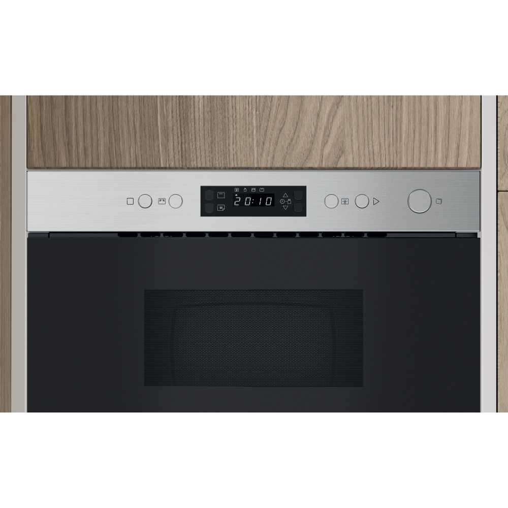 Indesit IM K12 XUK Built-In Microwave with Grill, Stainless Steel