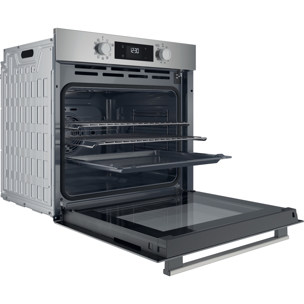 Hotpoint HO 278P X UK Built-In Electric Single Oven with Pyrolytic Cleaning, Stainless Steel, A++ Rated