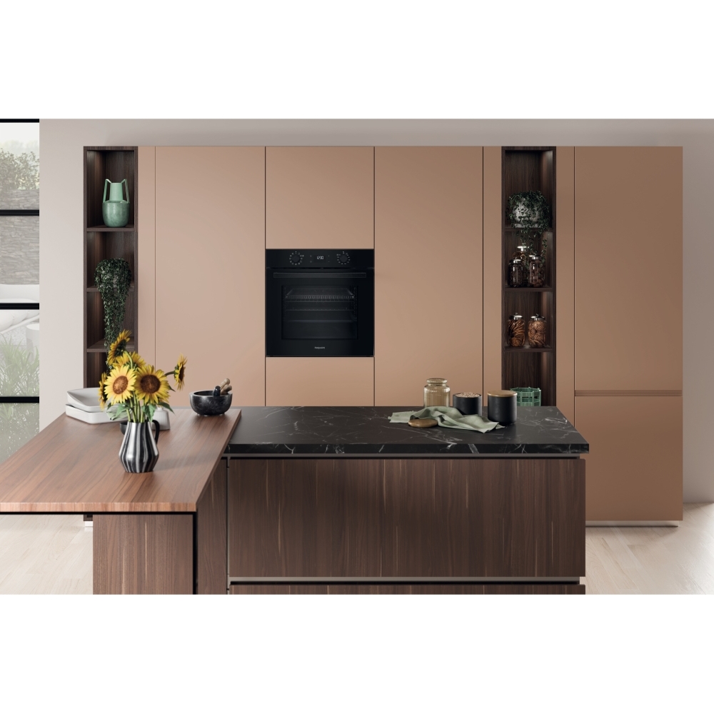 Hotpoint HO 458HF B UK Built-In Electric Single Oven, Black, A Rated