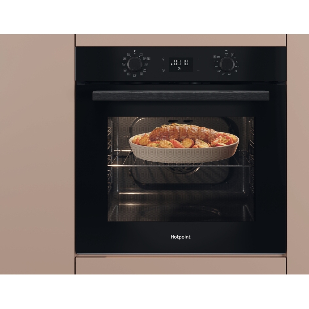 Hotpoint HO 458HF B UK Built-In Electric Single Oven, Black, A Rated