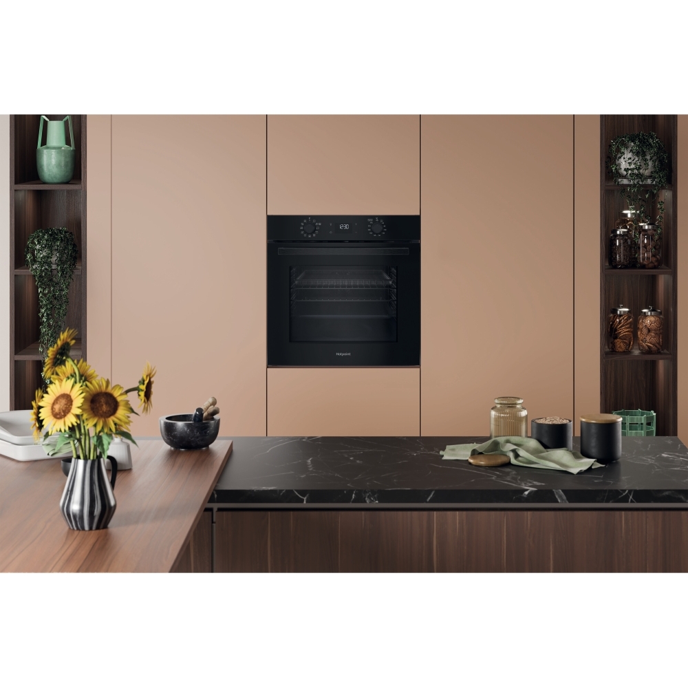 Hotpoint HO 458CF B UK Built-In Electric Single Oven, Black, A Rated