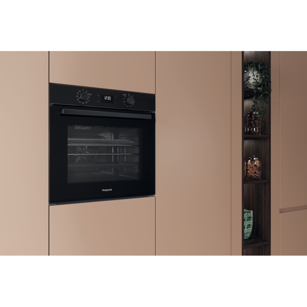 Hotpoint HO 458CF B UK Built-In Electric Single Oven, Black, A Rated