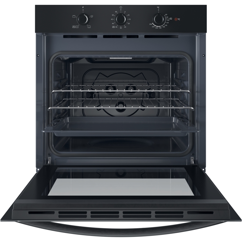Indesit IO 232H B UK Built-In Electric Single Oven, Black, A Rated