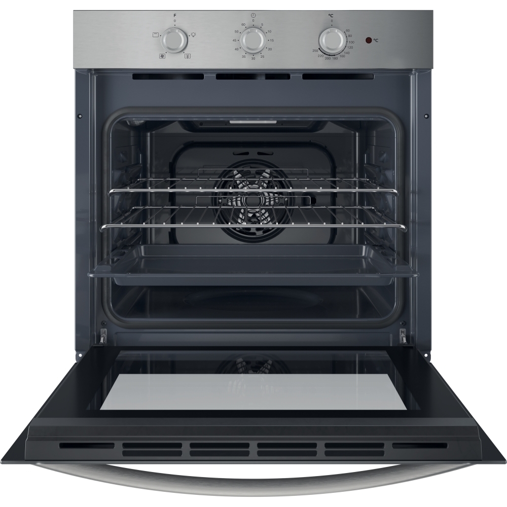 Indesit IO 233 X UK Built-In Electric Single Oven, Stainless Steel, A Rated