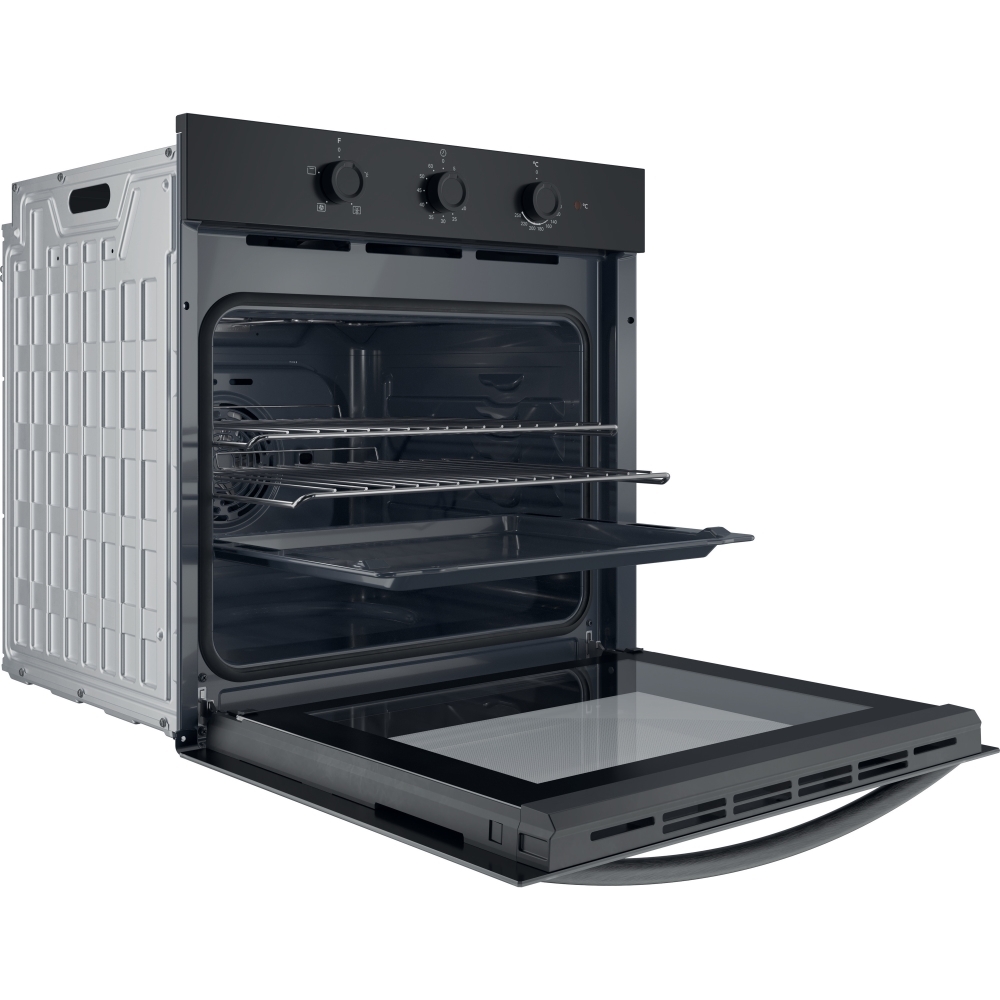 Indesit IO 233 B UK Built-In Electric Single Oven, Black, A Rated