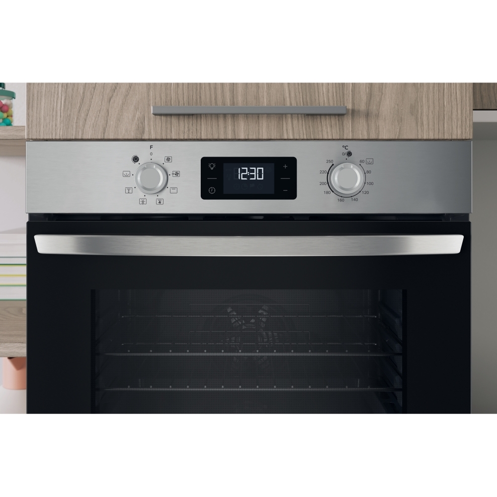 Indesit IO 253 X UK Built-In Electric Single Oven, Stainless Steel, A Rated