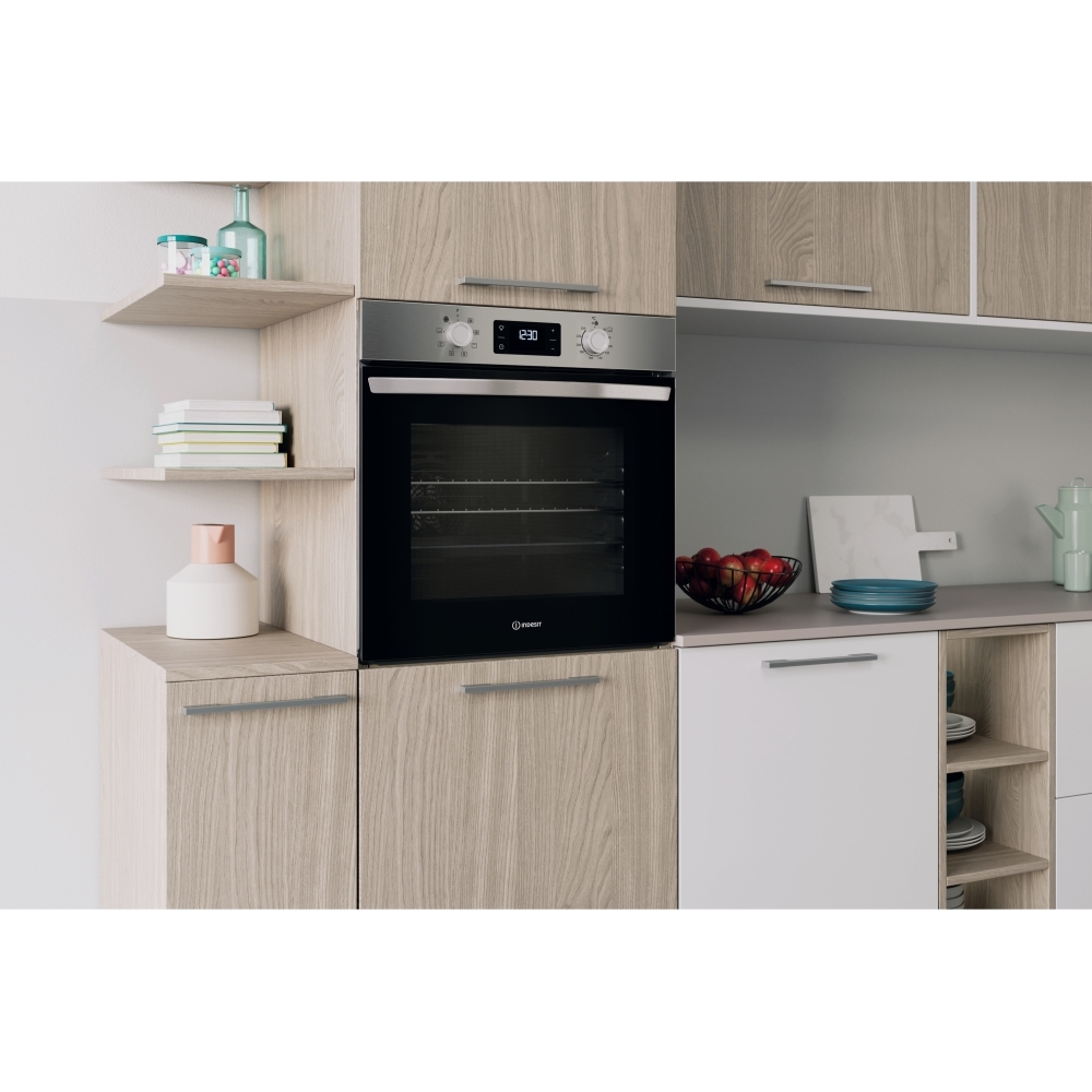 Indesit IO 253 X UK Built-In Electric Single Oven, Stainless Steel, A Rated