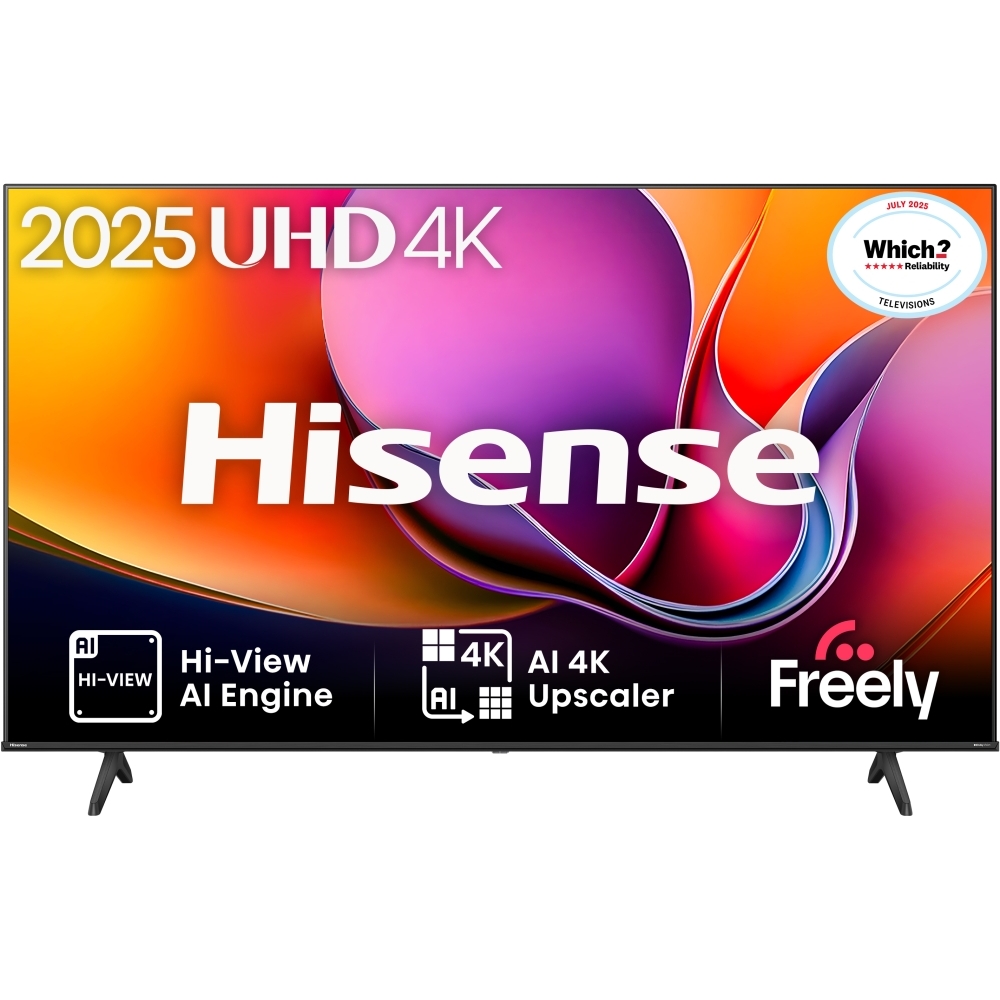 Hisense 85A6QTUK 85" LED Smart Television, 4K Ultra HD, Black, E Rated
