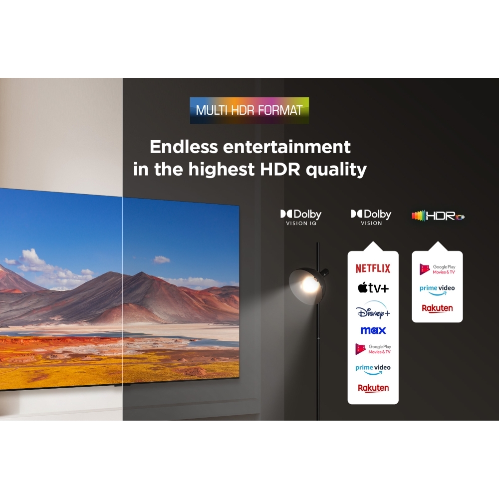 TCL 85C855K C855K 85" QD-Mini LED 4K Ultra HD Smart TV, Black, F Rated