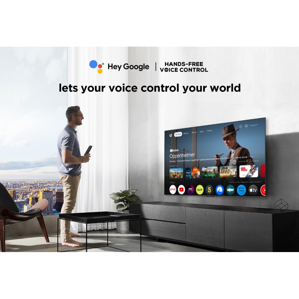 TCL 85C855K C855K 85" QD-Mini LED 4K Ultra HD Smart TV, Black, F Rated