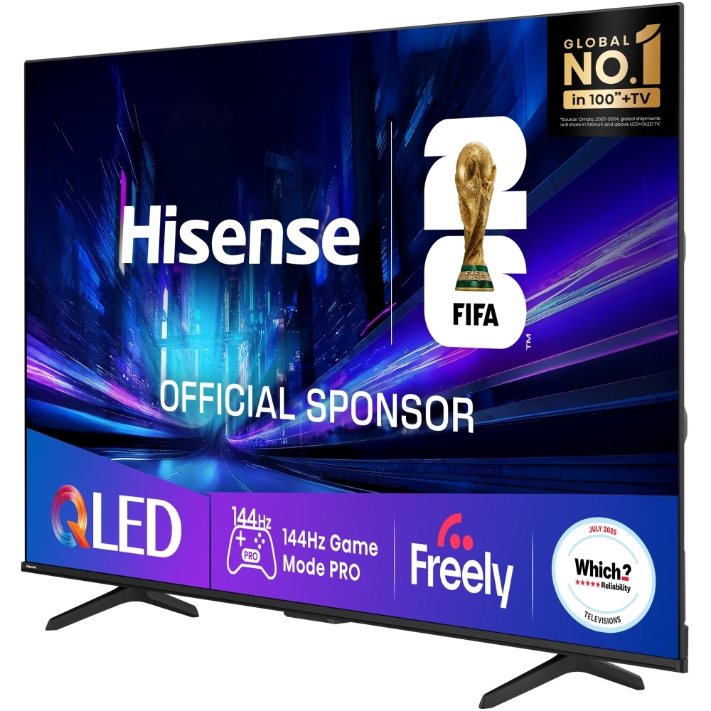 Hisense 85E78QTUK PRO 85" QLED Smart Television, 4K Ultra HD, Black, E Rated