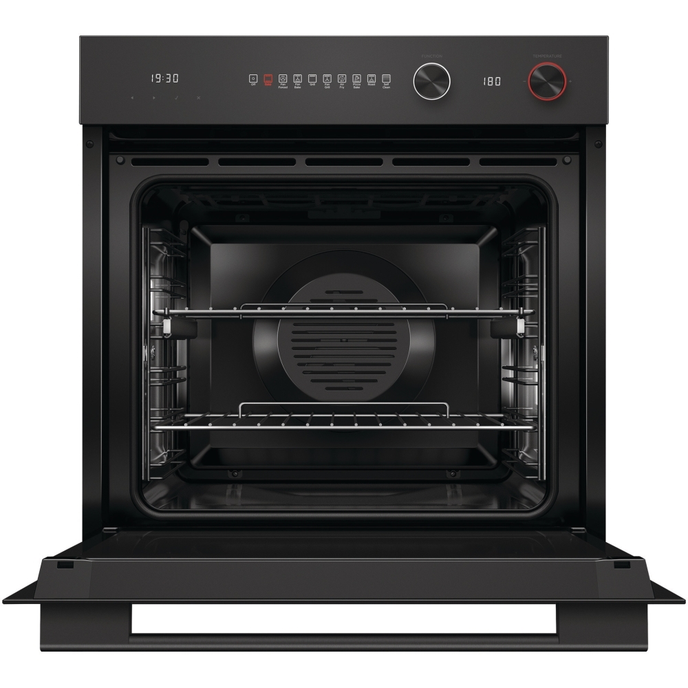 Fisher & Paykel OB60SACPGB5 Built-In Electric Single Oven with Pyrolytic Cleaning, Black, A Rated