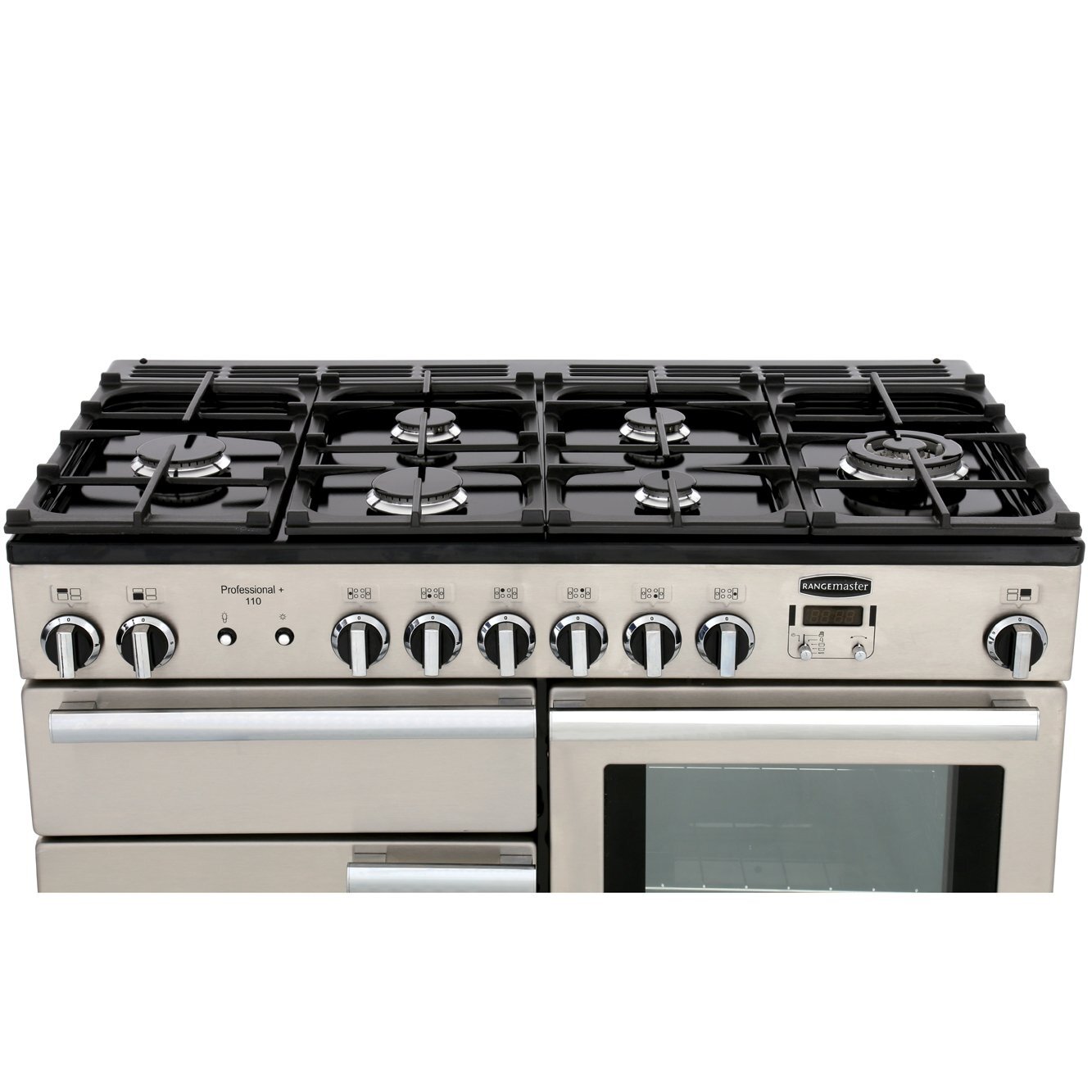 Rangemaster PROP110NGFSS/C 110cm Gas Range Cooker Professional Plus Stainless Steel / Chrome, A Rated