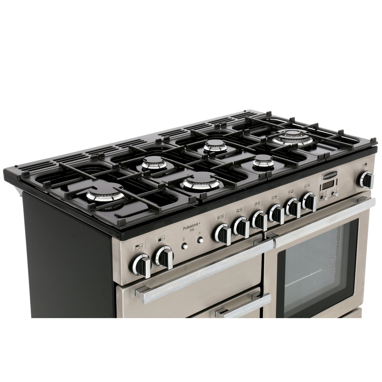 Rangemaster PROP110NGFSS/C 110cm Gas Range Cooker Professional Plus Stainless Steel / Chrome, A Rated
