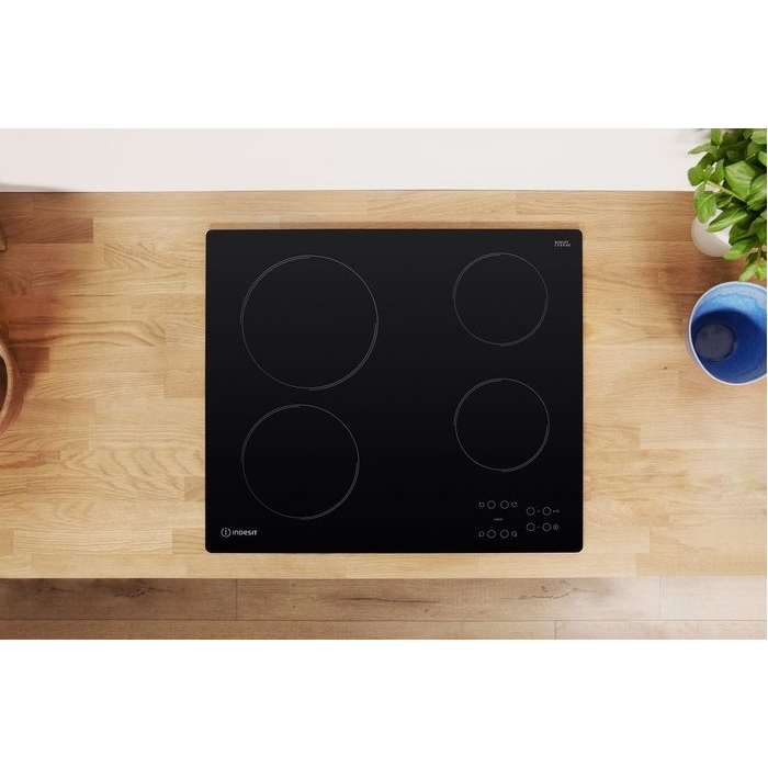 Indesit RI161C 58cm Ceramic Hob, Black