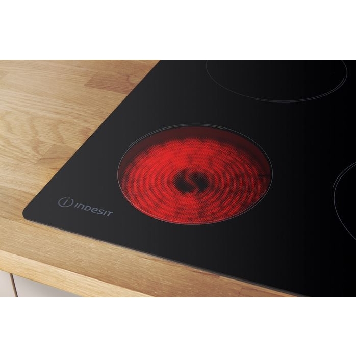 Indesit RI161C 58cm Ceramic Hob, Black