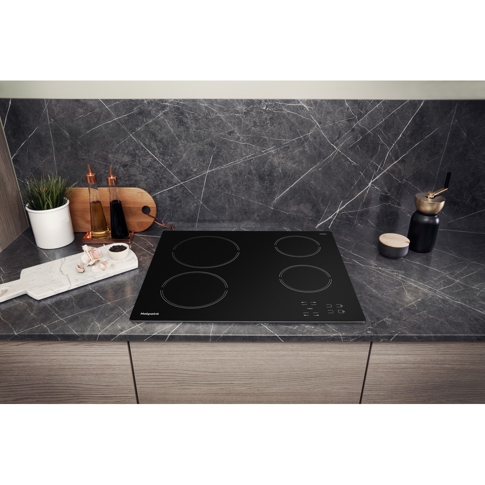 Hotpoint HR612CH 58cm Ceramic Hob, Black