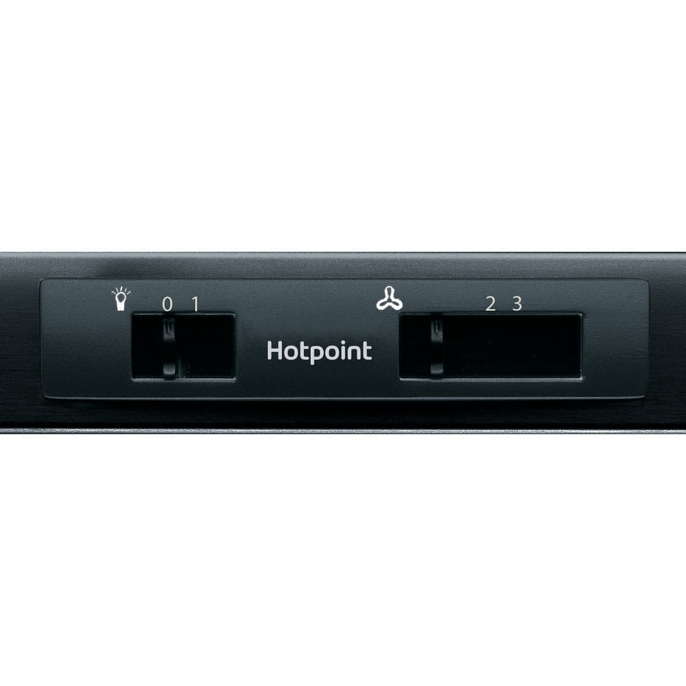 Hotpoint PSLMO65FLSK Traditional Cooker Hood, Black, D Rated