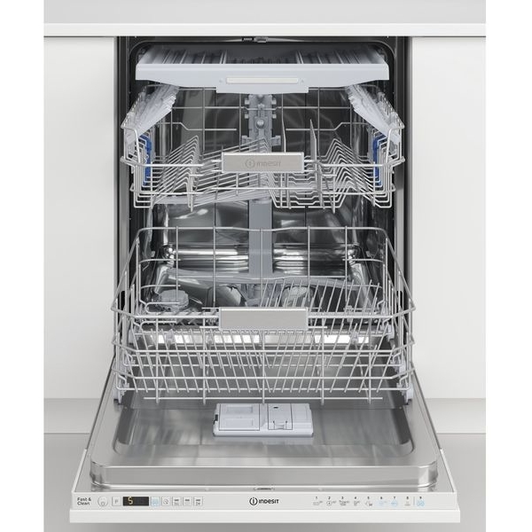 Indesit DIO3T131FEUK Fully Integrated Dishwasher, 14 Place Settings, D Rated