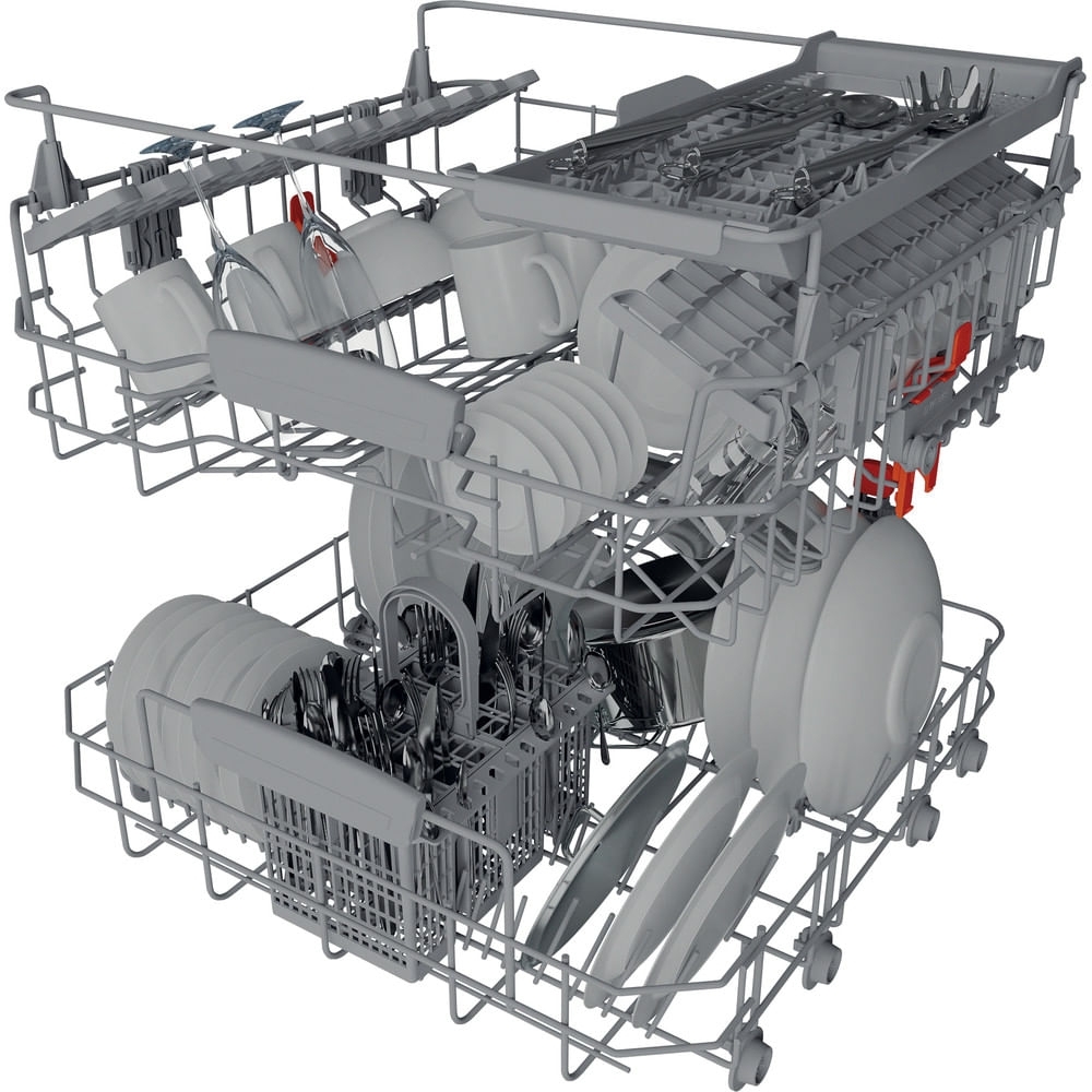 Hotpoint HFC3C26WCBUK Dishwasher, 14 Place Settings, Black, E Rated