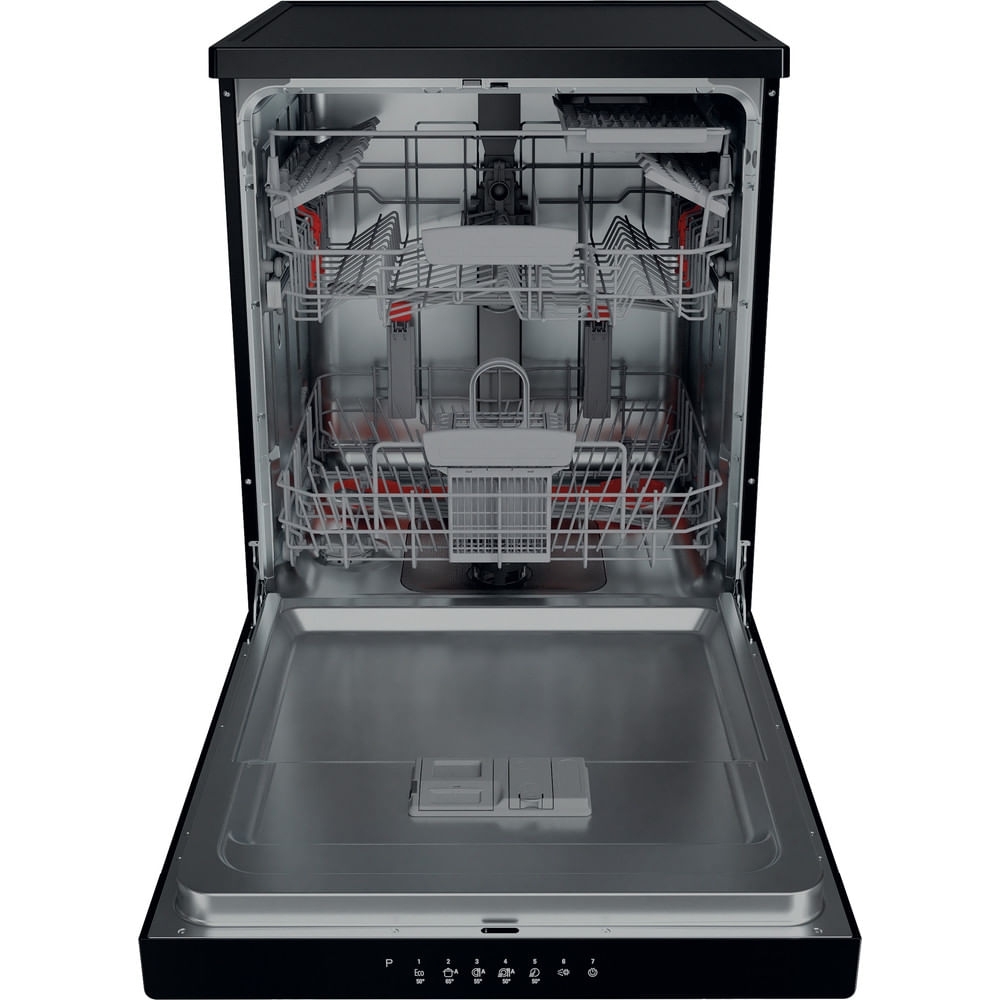 Hotpoint HFC3C26WCBUK Dishwasher, 14 Place Settings, Black, E Rated