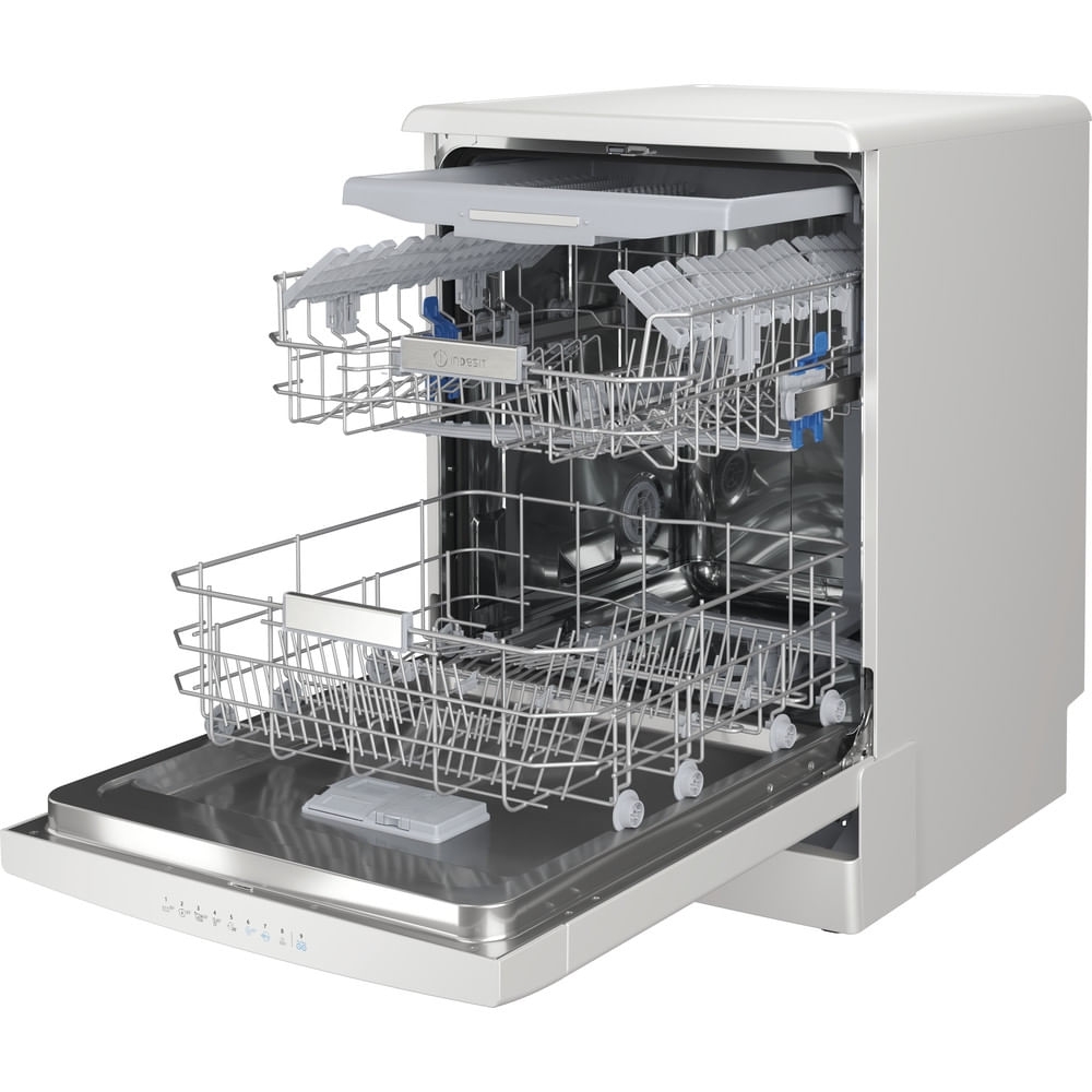 Indesit DFO3T133FUK Dishwasher, 14 Place Settings, White, D Rated