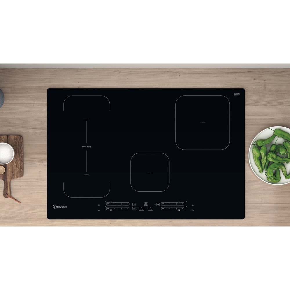 Indesit IB21B77NE 77cm Induction Hob, Black