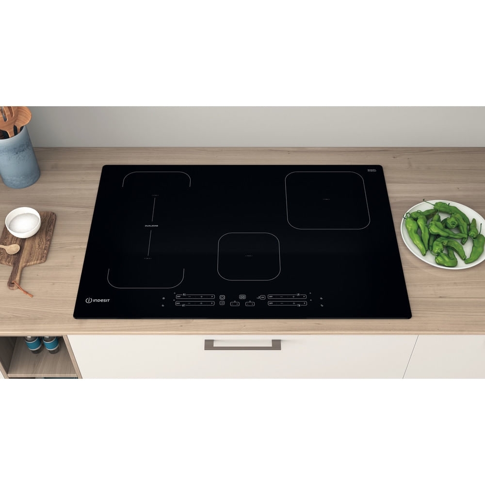 Indesit IB21B77NE 77cm Induction Hob, Black
