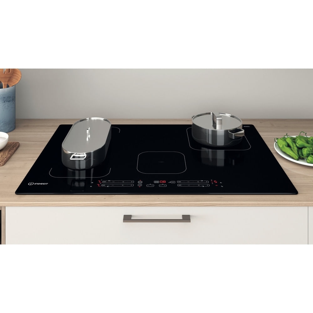 Indesit IB21B77NE 77cm Induction Hob, Black