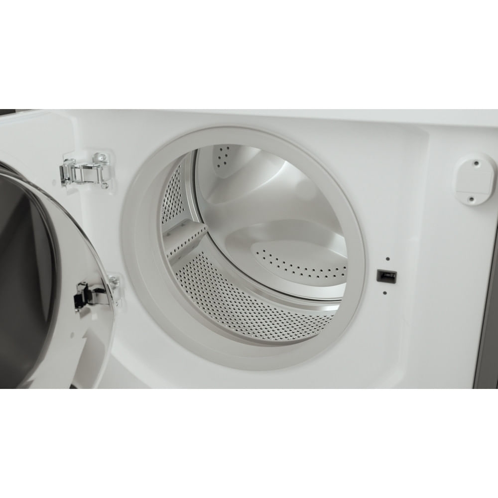 Hotpoint BIWDHG75148UKN Integrated Washer Dryer, 7kg/5kg, 1400 Spin, White, E Rated