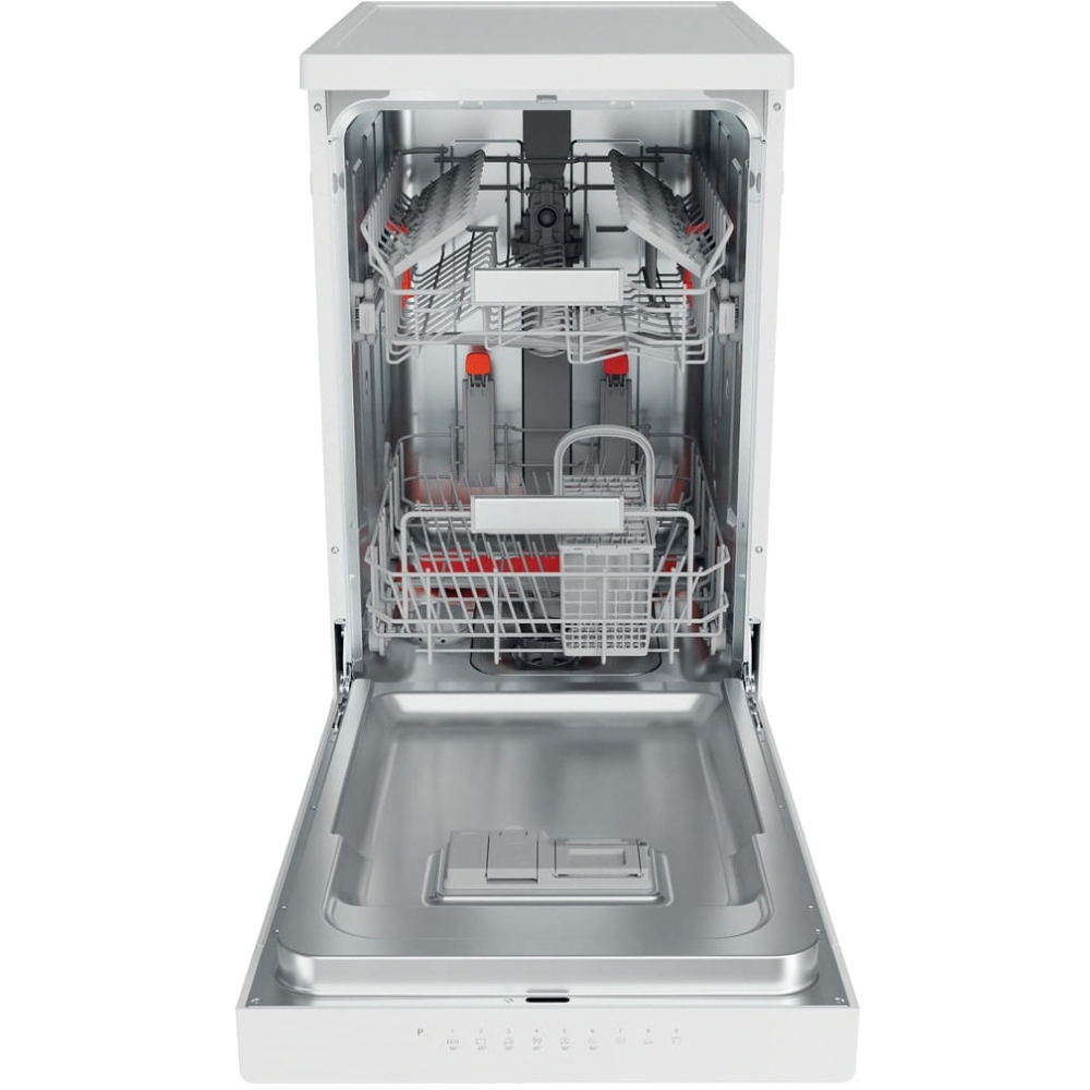 Hotpoint HSFO3T223WUK Slimline Dishwasher, 10 Place Settings, White, E Rated