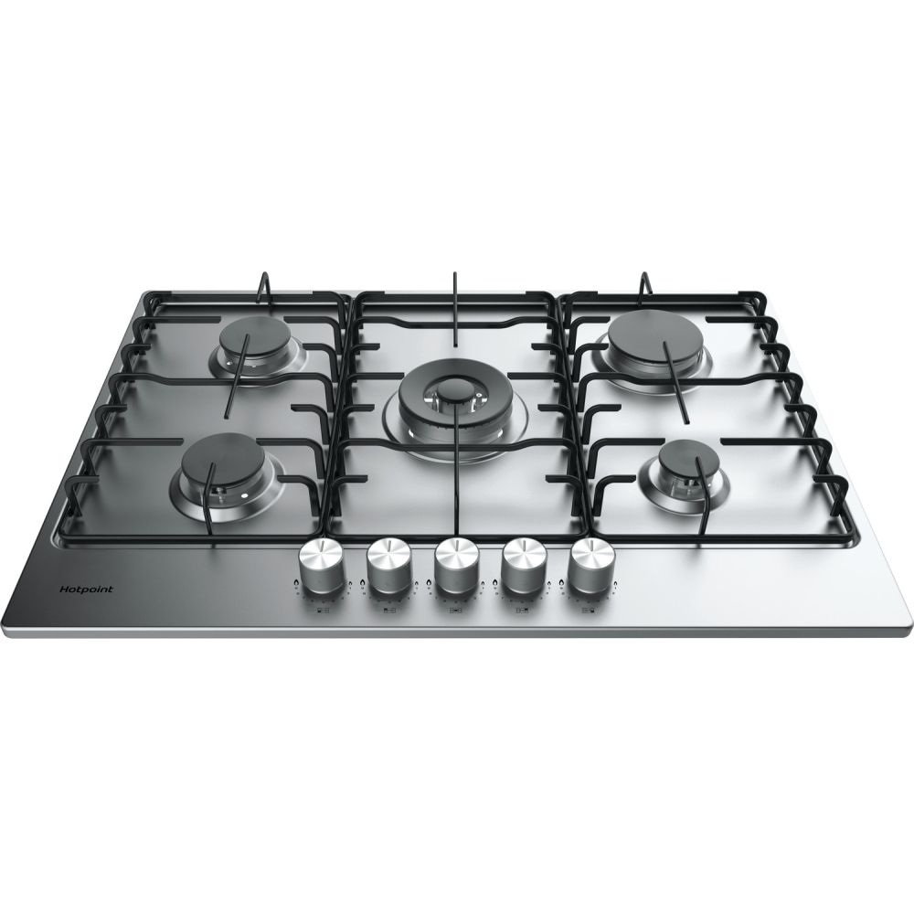 Hotpoint PPH 75P DF IX UK 73cm 5 Burner Gas Hob, Silver