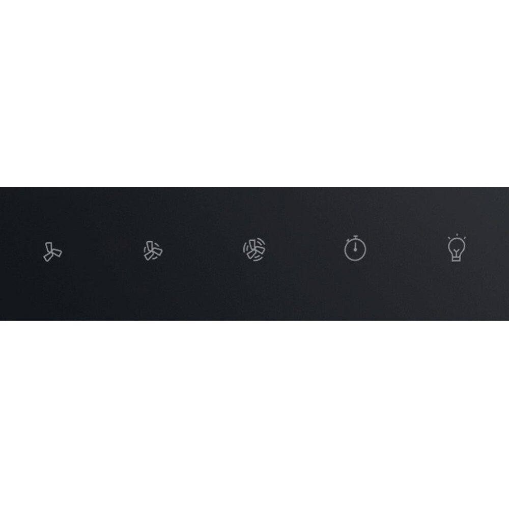 Hotpoint PHVP82FLTK 80cm Chimney Cooker Hood, Black, A Rated