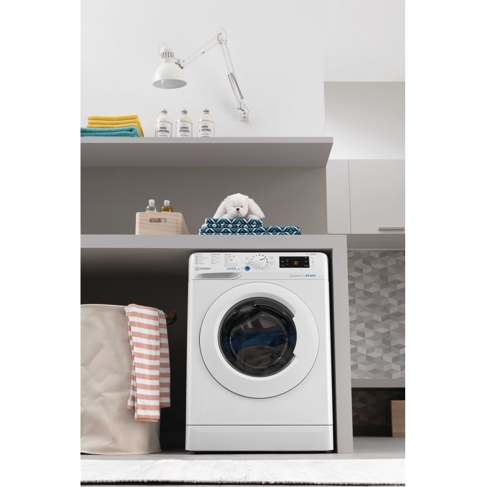 Indesit BWE101685XWUKN Washing Machine, 10kg, 1600 Spin, White, B Rated