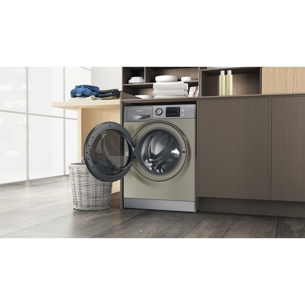 Hotpoint NDB8635GKUK Washer Dryer, 8kg/6kg, 1400 Spin, Grey, D Rated