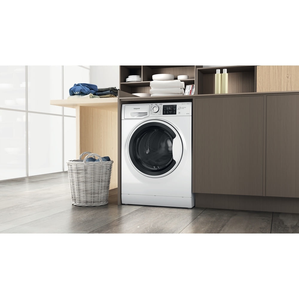 Hotpoint NDB8635WUK Washer Dryer, 8kg/6kg, 1400 Spin, White, D Rated