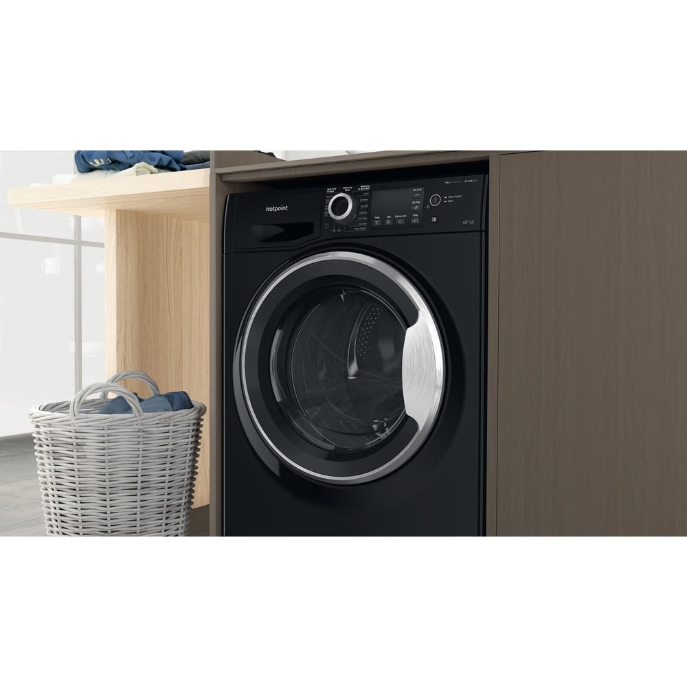 Hotpoint NDB9635BSUK Washer Dryer, 9kg/6kg, 1400 Spin, Black, D Rated