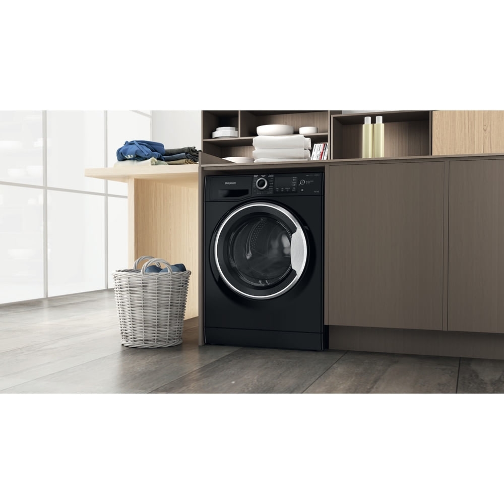 Hotpoint NDB9635BSUK Washer Dryer, 9kg/6kg, 1400 Spin, Black, D Rated