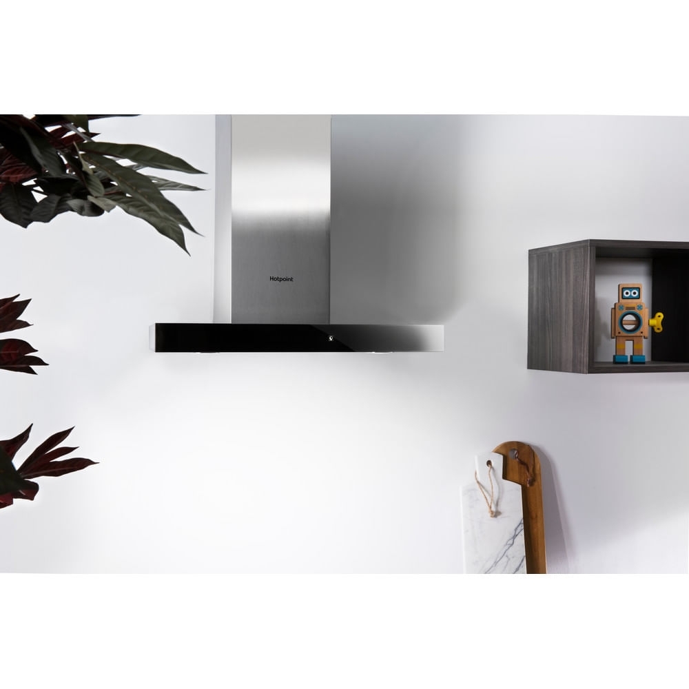 Hotpoint PHBS6.8FLTIX/1 60cm Chimney Cooker Hood, Stainless Steel, A Rated
