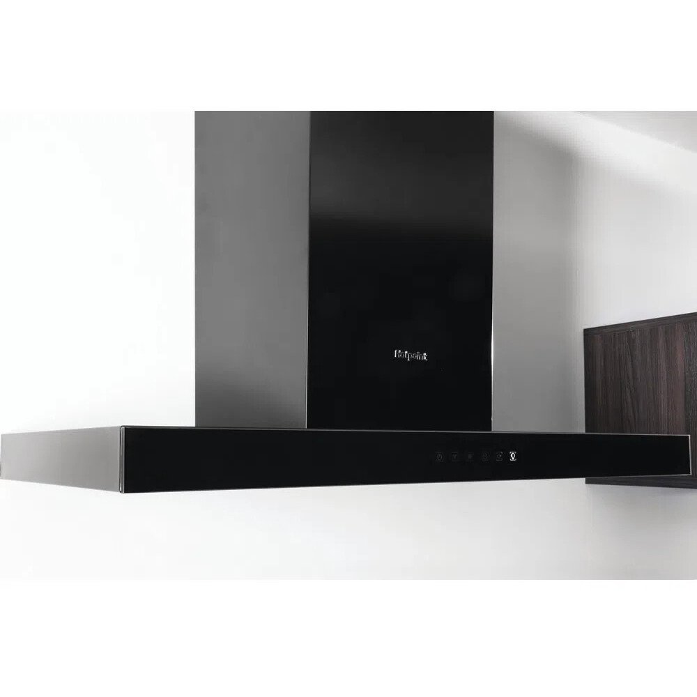 Hotpoint PHBS9.8CLTDK/1 90cm Chimney Cooker Hood, Black, A Rated