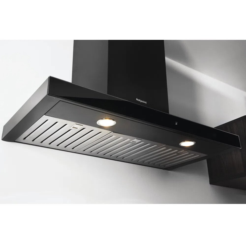 Hotpoint PHBS9.8CLTDK/1 90cm Chimney Cooker Hood, Black, A Rated